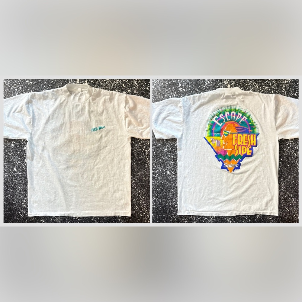 VTG 90s Salem Fresh Wrap Escape To The Fresh Side T-Shirt Mens XL X-Large USA